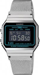 Zegarek Casio Zegarek damski Casio A700WEMS-1BEF srebrny