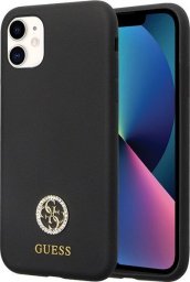  Guess Guess GUHCN614DGPK iPhone 11 / Xr 6.1" czarny/black hardcase Silicone Logo Strass 4G