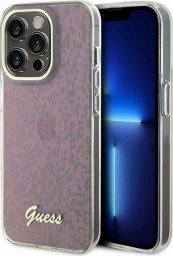  Guess Guess GUHCP15XHDECMP iPhone 15 Pro Max 6.7" różowy/pink hardcase IML Faceted Mirror Disco Iridescent