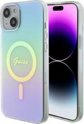  Guess Guess GUHMP15MHITSQ iPhone 15 Plus 6.7" turkusowy/turquoise hardcase IML Iridescent MagSafe