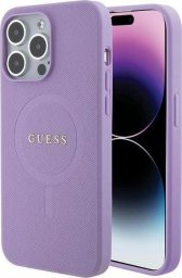  Guess Guess GUHMP15XPSAHMCU iPhone 15 Pro Max 6.7" fioletowy/purple hardcase Saffiano MagSafe