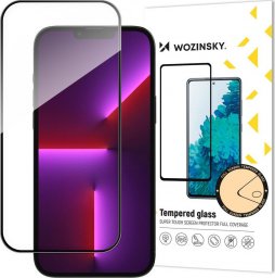  Wozinsky Wytrzymałe szkło hartowane Wozinsky Full Glue na cały ekran z ramką do iPhone 15 - czarne