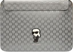 Etui Karl Lagerfeld Karl Lagerfeld Sleeve KLCS14SAKHPKG 14" srebrny/silver Saffiano Monogram Ikonik