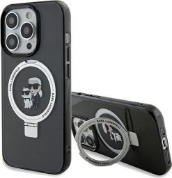  Karl Lagerfeld Karl Lagerfeld KLHMP14LHMRSKCK iPhone 14 Pro 6.1" czarny/black hardcase Ring Stand Karl&Choupettte MagSafe