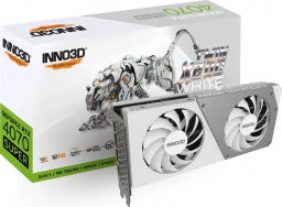 Karta graficzna Inno3D GeForce RTX 4070 SUPER Twin X2 OC White 12GB GDDR6X (N407S2-126XX-186162W)