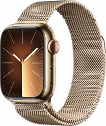 Smartwatch Apple Watch 9 GPS + Cellular 41mm Gold Stainless Steel Złoty  (MRJ73QP-A)