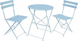  Fancy Garden Zestaw balkonowy Orion stół + 2 krzesła meble do ogrodu Niebieski
