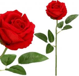  Springos Wieczna róża z łodygą 50cm sztuczny kwiat jak żywy czerwony UNIWERSALNY