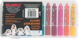 Paso Kredki plakatowe 12 kolorĂłw Pingwiny z Madagaskaru PMO-3006