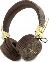 Słuchawki Guess Guess Bluetooth on-ear headphones GUBH704GEMW brown/brown 4G Metal Logo