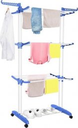 Suszarka na pranie Springos Suszarka na pranie pionowa na kółkach 170x75,5x57 cm składana na ubrania, bieliznę UNIWERSALNY