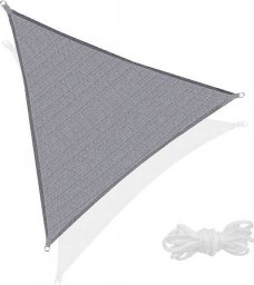  Springos Żagiel przeciwsłoneczny 3x3x3m trójkątny jasnoszary UNIWERSALNY