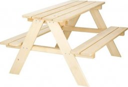  Springos Ławka ogrodowa drewniana stół piknikowy dla dzieci 90x79x50 cm UNIWERSALNY