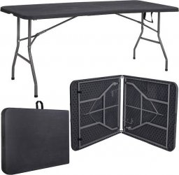  Springos Stół składany cateringowy 180 cm bankietowy stolik ogrodowy, turystyczny walizka czarny UNIWERSALNY