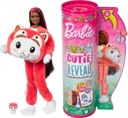 Lalka Barbie Mattel Cutie Reveal Kotek-Panda Czerwona Seria Kostiumy Zwierzaczki (HRK23)