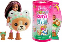 Lalka Barbie Mattel Cutie Reveal Chelsea Piesek-Żaba Seria Kostiumy Zwierzaczki HRK29