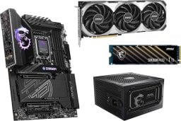 MSI GeForce RTX 4070 Ventus 3X E1 OC + Płyta Z890 CARBON WIFI + Zasilacz MAG A850GL PCIE5 II 850W + GRATIS Dysk SSD Spatium M450 V1 1TB  / MSI Z890 CARBON WIFI