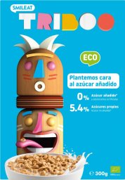 Triboo BIO Płatki śniadaniowe kółka zbożowe bez cukru, 300g