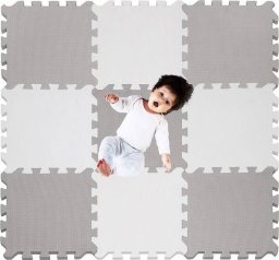  Springos Mata piankowa, puzzle dla dzieci 95,5 x 95,5 cm pianka EVA szaro-białe UNIWERSALNY