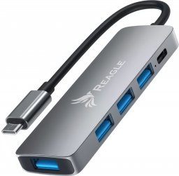 HUB USB Reagle Reagle Adapter Hub USB-C do Macbook PD 100W 4 USB Aktywny