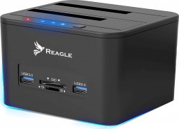 Stacja dokująca Reagle STACJA DOKUJĄCA DYSKÓW HDD SSD 2x USB CZYTNIK KART