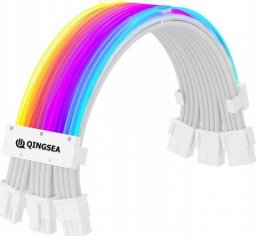  QingSea Przedłużacz ARGB kabel do zasilacza 3*8(6+2) Pin GPU Karta graficzna