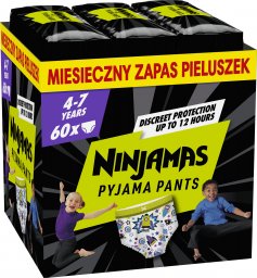 Pieluszki Pampers NINJAMAS MB PANTS 7-XXLARGE 60 BOY