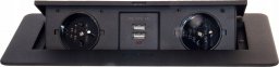 Biurko Guard Desk Podwójne gniazdo + 2x USB chowane w blat / / Gniazda nadblatowe