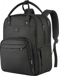 Plecak MATEINE Plecak na laptopa 15,6" czarny z organizerem 43x30x18 cm