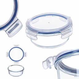 Kadax KADAX Szklany Pojemnik Na Żywność 620ml Z Pokrywką Pudełko Śniadaniówka