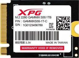 Dysk SSD ADATA Gammix S55 1TB M.2 2230 PCI-E x4 Gen4 NVMe (SGAMMIXS55-1T-C)