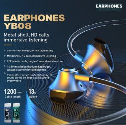 Słuchawki Wekome Słuchawki przewodowe YB08 Blackin Series - HiFi Lightning (Tarnish)