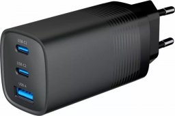 Ładowarka Gembird 1x USB-A 2x USB-C  (TA-UC-PDQC65-01-BK)