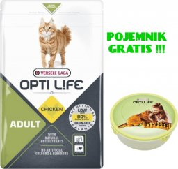  Opti life VERSELE-LAGA OPTI LIFE- Cat Adult 1kg - karma dla dorosłych kotów + POJEMNIK GRATIS !!!