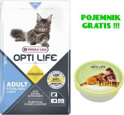  Opti life VERSELE-LAGA OPTI LIFE Cat Sterilised/Light 1kg - karma dla dorosłych, sterylizowanych kotów + POJEMNIK GRATIS !!!