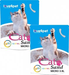 Żwirek dla kota Cat Sand Żwirek Silikonowy dla Kota Cat Sand Micro - PH Control 2x3,8l (Zmienia kolor, aby sprawdzić wczesne oznaki choroby)