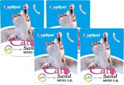 Żwirek dla kota Cat Sand Żwirek Silikonowy dla Kota Cat Sand Micro - PH Control 4x3,8l (Zmienia kolor, aby sprawdzić wczesne oznaki choroby)