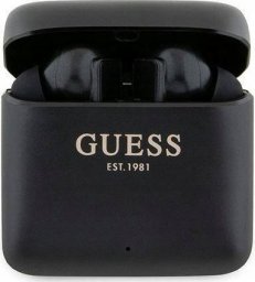 Słuchawki Guess Guess Printed Logo - Słuchawki Bluetooth TWS + etui ładujące (czarny)