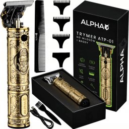 Trymer Alpha Barberski trymer do strzyżenia włosów i brody + grzebień