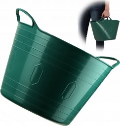 Kosz na pranie Kadax KADAX Kosz Plastikowy Elastyczny Na Pranie Uniwersalny 15L Uchwyty Zielony