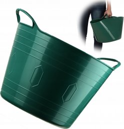 Kosz na pranie Kadax KADAX Kosz Plastikowy Elastyczny Na Pranie Uniwersalny 26L Uchwyty Zielony