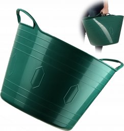 Kosz na pranie Kadax KADAX Kosz Plastikowy Elastyczny Na Pranie Uniwersalny 42L Uchwyty Zielony