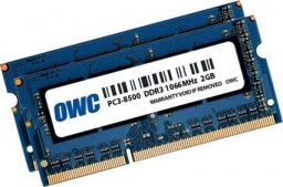 Pamięć do laptopa OWC OWC OWC8566DDR3S4GP, 4 GB, 2 x 2 GB, DDR3, 1066 MHz, 204-pin SO-DIMM