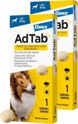 Elanco ELANCO 2xAdTab 900mg tabletka na pchły i kleszcze dla psów >22 - 45 kg