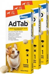 Elanco ELANCO 3xAdTab 225mg tabletka na pchły i kleszcze dla psów >5,5 - 11 kg