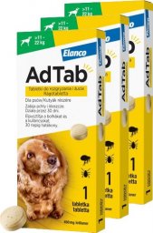 Elanco ELANCO 3xAdTab 450mg tabletka na pchły i kleszcze dla psów >11 - 22 kg