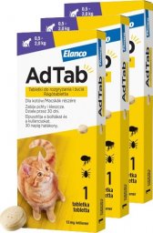 Elanco ELANCO 3xAdTab 12mg tabletka na pchły i kleszcze dla kotów 0,5-2 kg