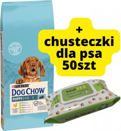  Purina PURINA Dog Chow Puppy Chicken 14kg + Chusteczki pielęgnacyjne 50szt