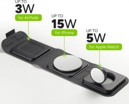 Ładowarka Zagg International Mophie travel charger - ładowarka do 3 urządzeń wspierająca ładowanie MagSafe (black)