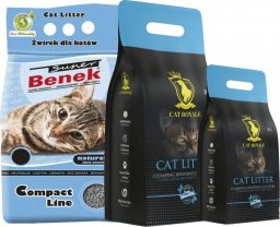 Żwirek dla kota Benek MIX Żwirków Benek, Cat Royale - Naturalny 25l